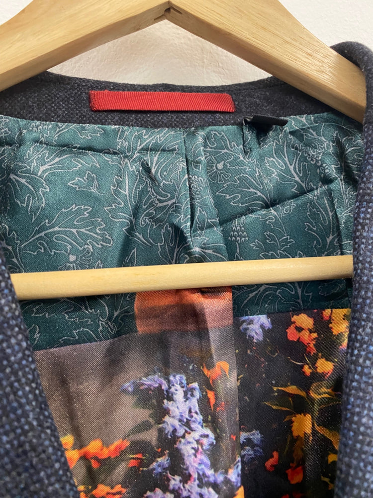 Fabulous Ted Baker Edeson Tweed Dandy Blazer 38R Dark Navy size 3 NN505