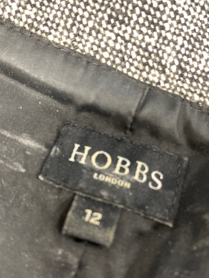 Fabulous Hobbs Midi formal Dress UK 12 Grey tweed NN505