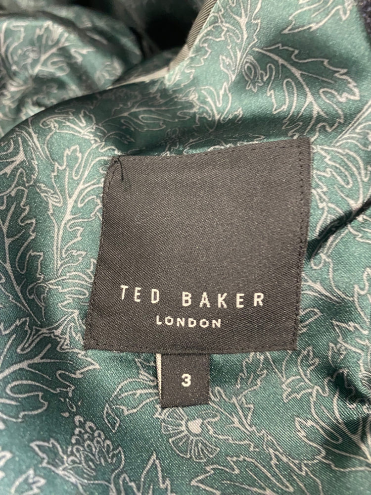 Fabulous Ted Baker Edeson Tweed Dandy Blazer 38R Dark Navy size 3 NN505
