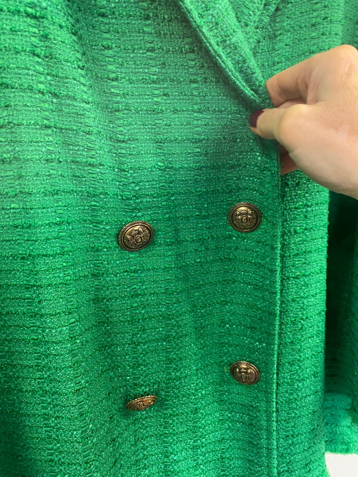 Fabulous Zara Boucle oversized Blazer UkM Emerald Green New NN505