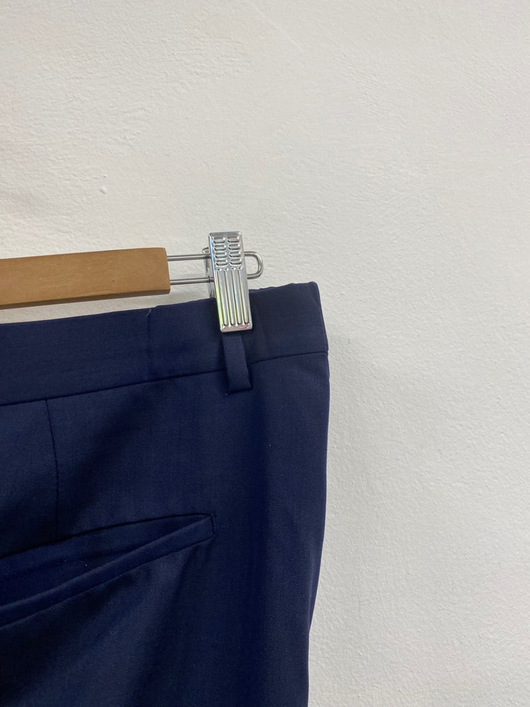 Fabulous TM Lewin Suit Merino & mohair  40L W34R Navy Blue Smart NN505