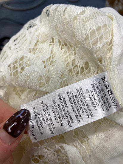 Fabulous French Connection taza Blouse UK 12 Cream Lace new NN505