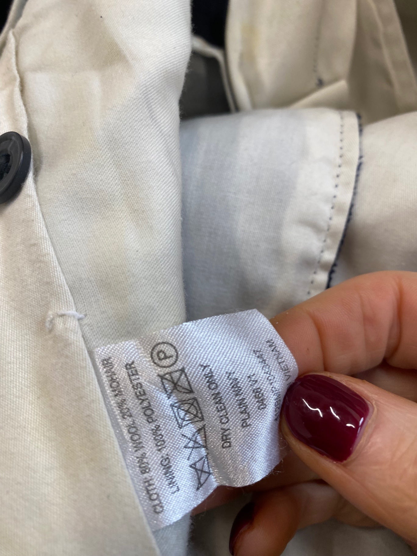 Fabulous TM Lewin Suit Merino & mohair  40L W34R Navy Blue Smart NN505