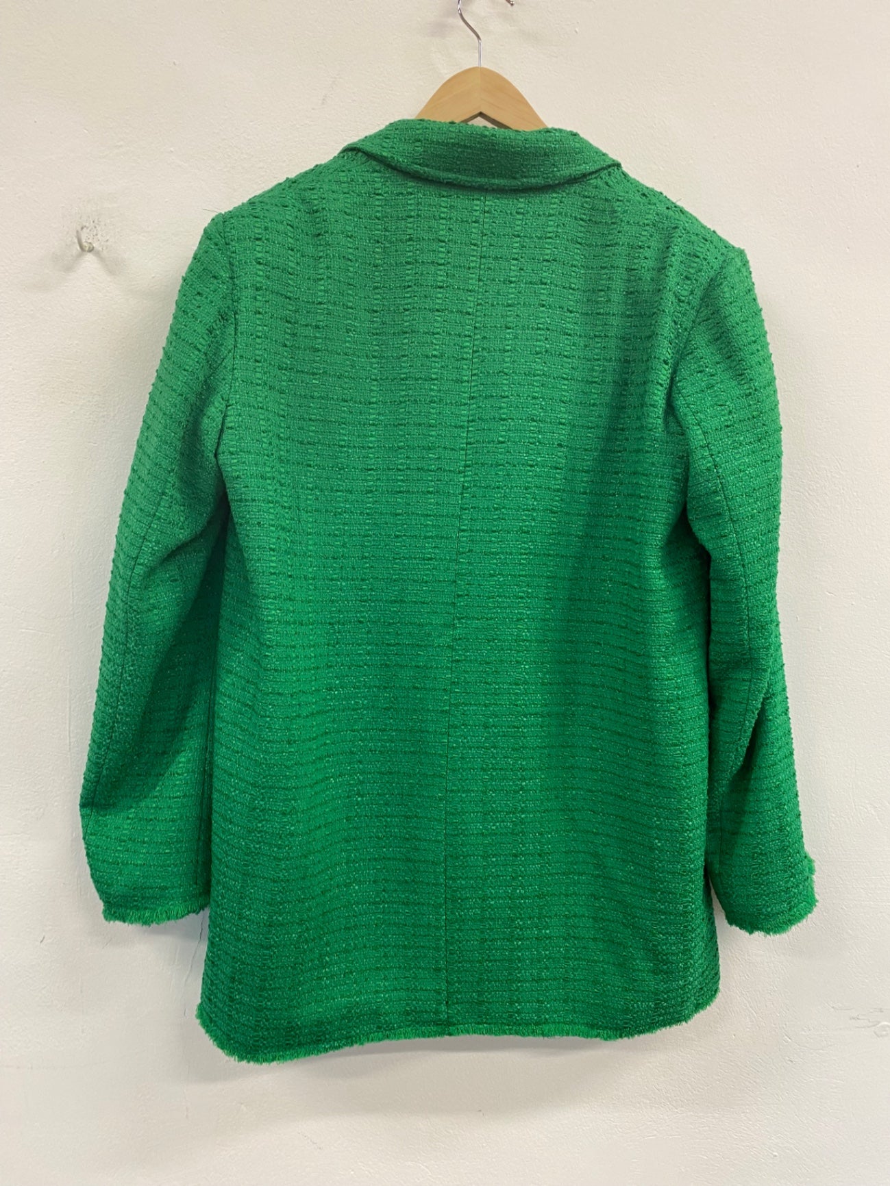 Fabulous Zara Boucle oversized Blazer UkM Emerald Green New NN505