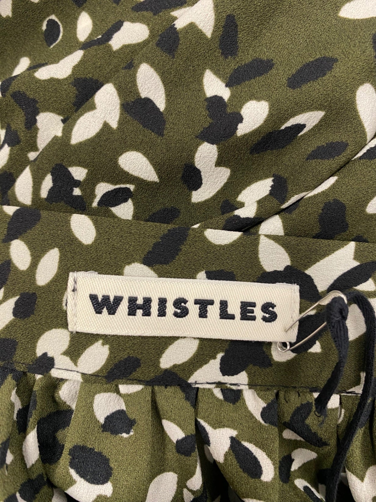 Fabulous Whistles Midi Skirt UK 12 Khaki black speckle NN505