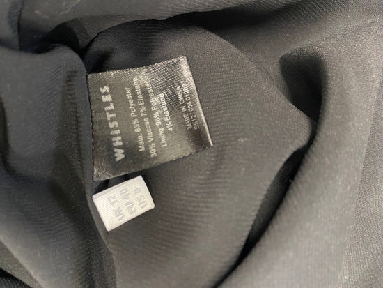 Fabulous Whistles formal office Midi Dress UK 12 Black NN505