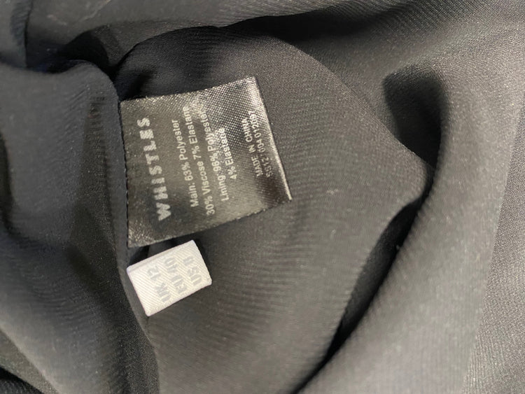 Fabulous Whistles formal office Midi Dress UK 12 Black NN505