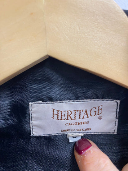 Fabulous ex hire Heritage wool Prince Charlie Kilt Jacket Age 8-10 Black #903 MD001