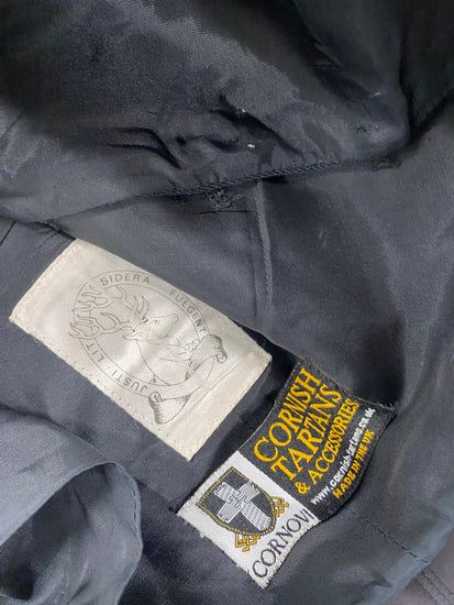 Fabulous ex hire Cornish tartans Argyll Kilt waistcoat 34s Black #904 MD001