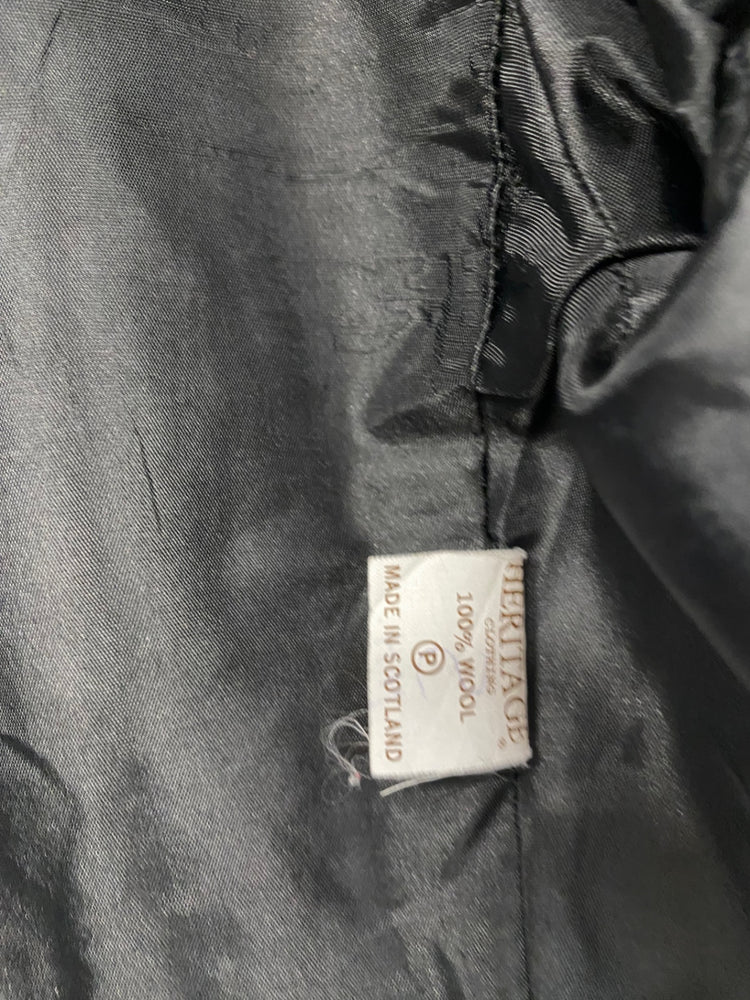 Fabulous ex hire Heritage wool Prince Charlie Kilt Jacket Age 8-10 Black #903 MD001