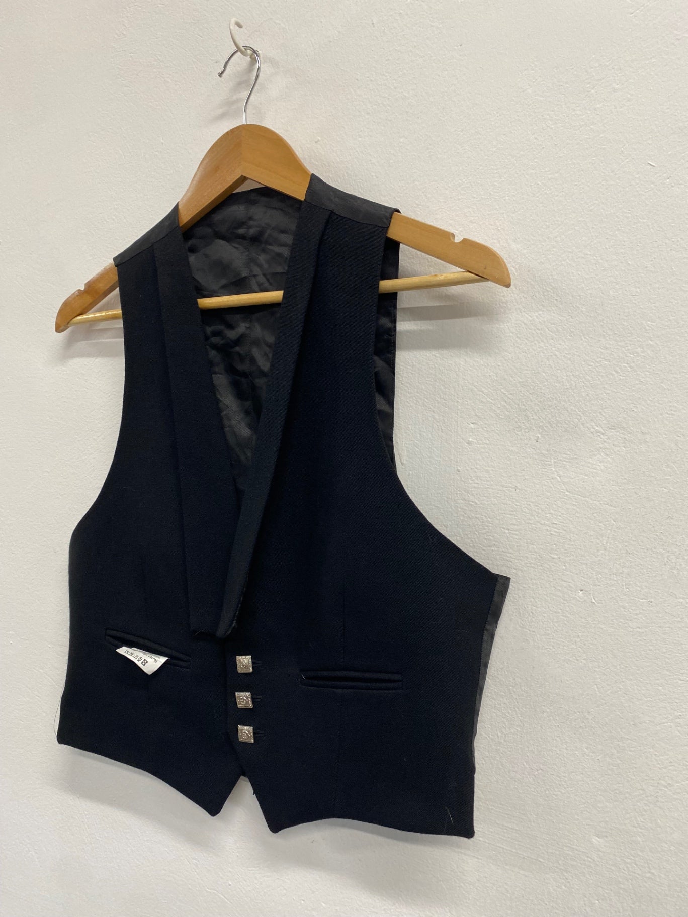 Fabulous Scottish Wool Kilt Prince Charlie waistcoat 34s Black Teenager #907 MD001