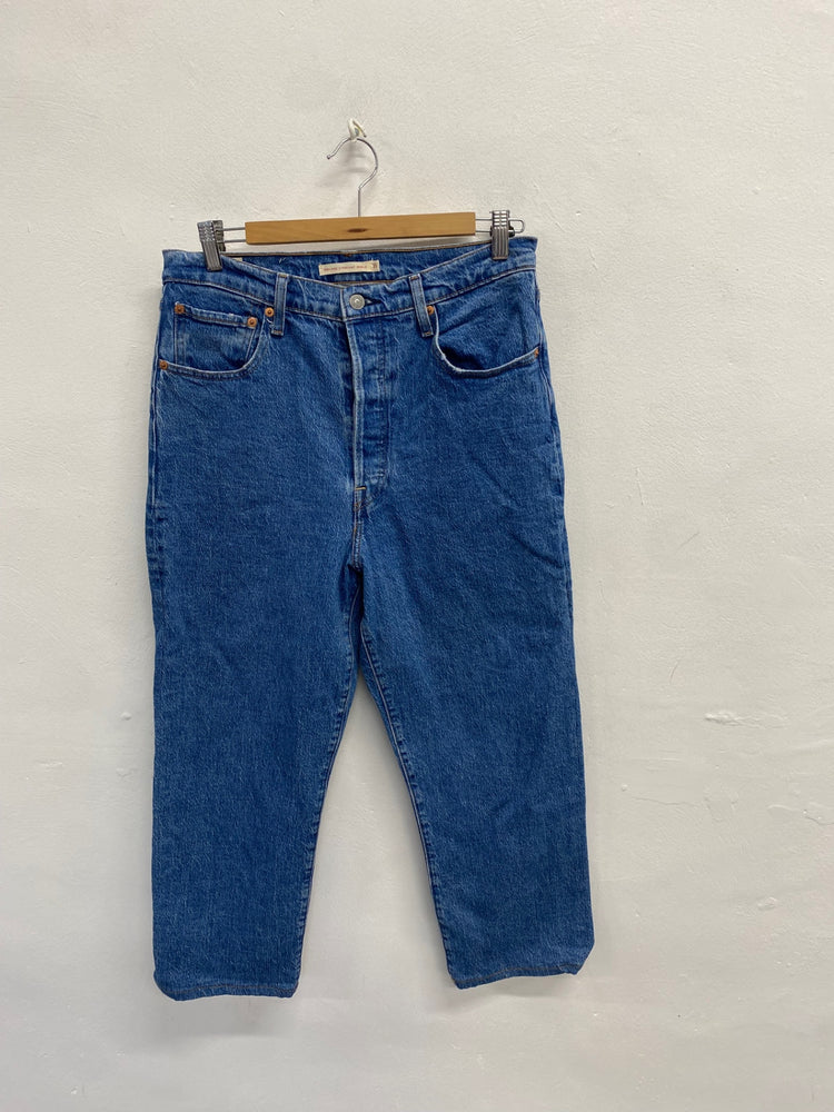 Fabulous Levi’s rib cage straight Cropped jeans W31" Blue NN505