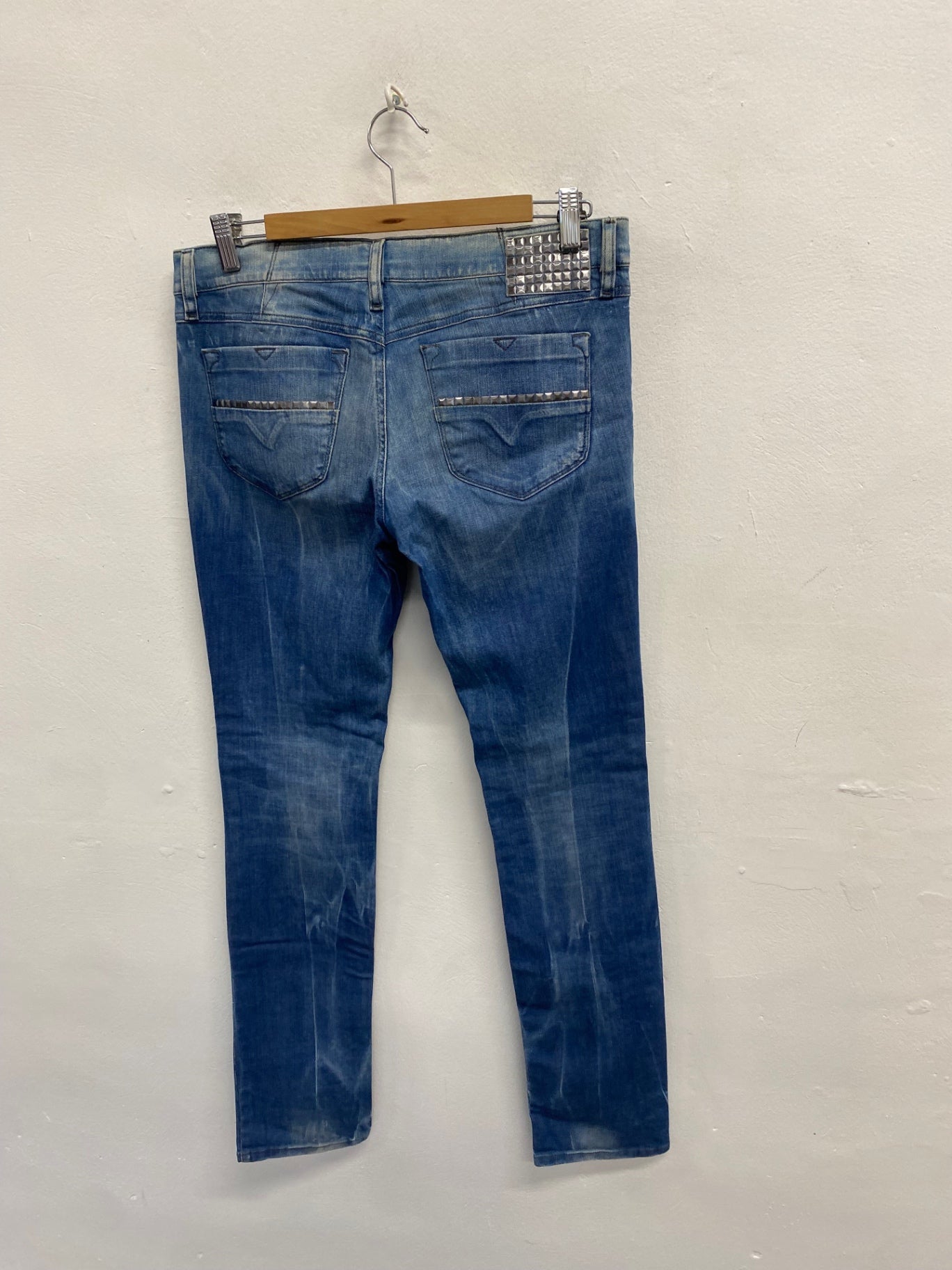 Fabulous Diesel livy y2k distressed stud Straight jeans W32” Blue NN505