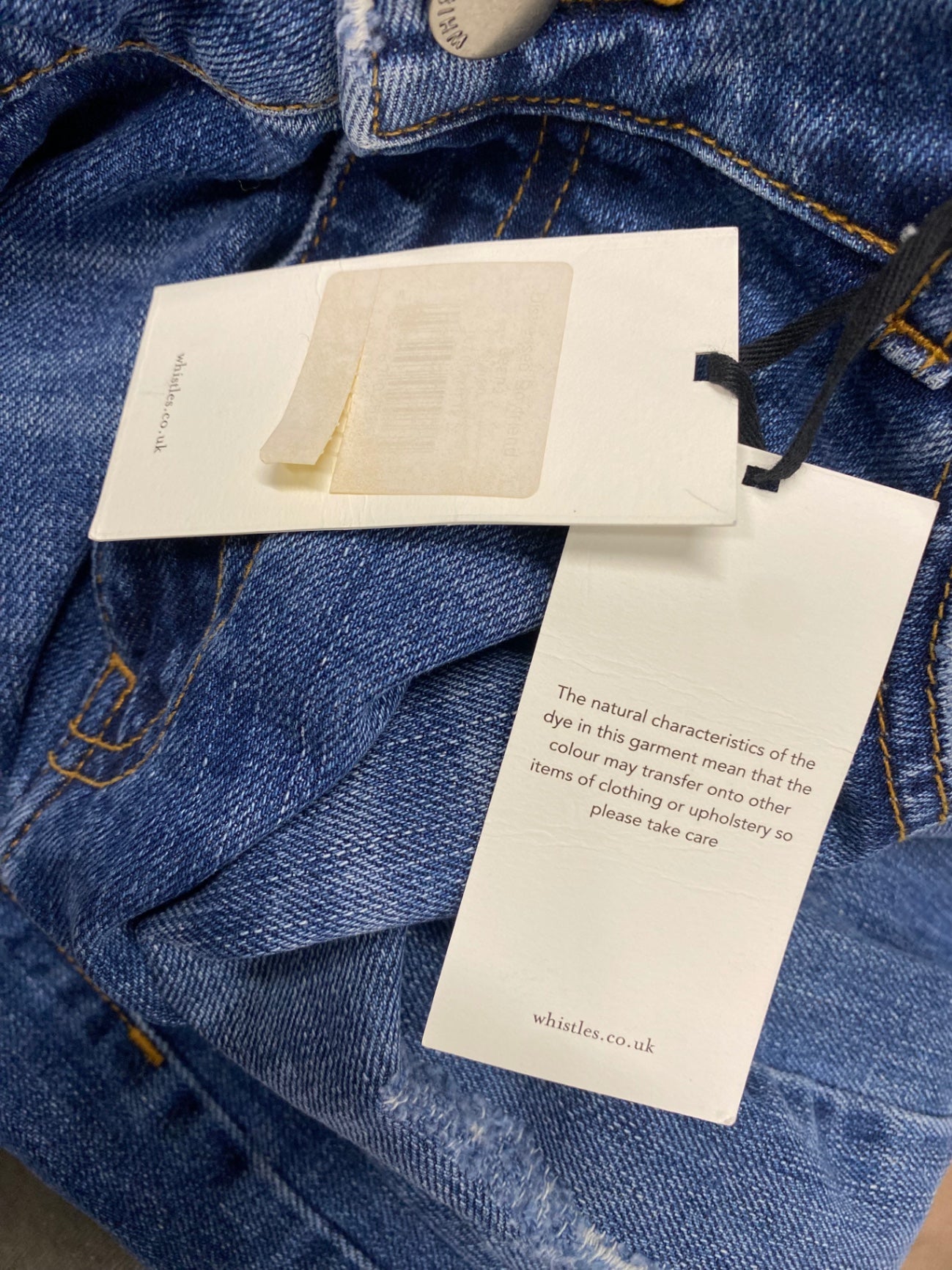 Fabulous Whistles Cropped boyfriend distressed jeans W30" Blue NN505