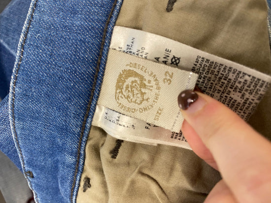 Fabulous Diesel livy y2k distressed stud Straight jeans W32” Blue NN505