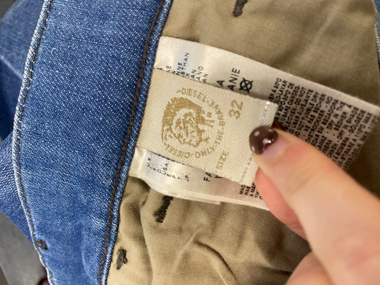 Fabulous Diesel livy y2k distressed stud Straight jeans W32” Blue NN505