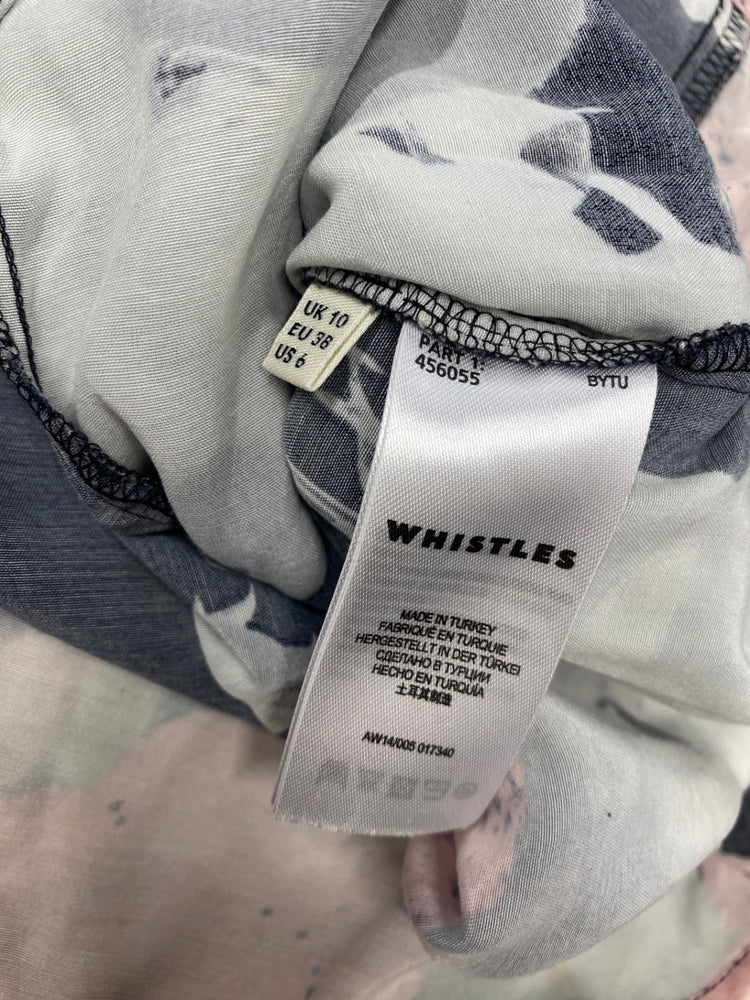 Fabulous Whistles Tunic Dress Uk 10 Pink grey floral NN505