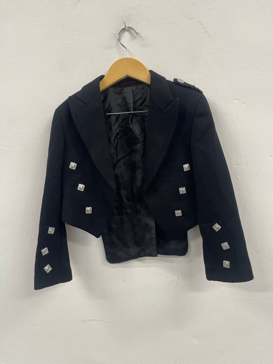 Fabulous Ex Hire Prince Charlie Scottish Blazer Age 6-7 Black #913 MD002