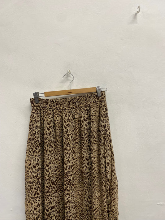 Fabulous Mint Velvet Midi Skirt UK 12 Leopard print tiered NN505