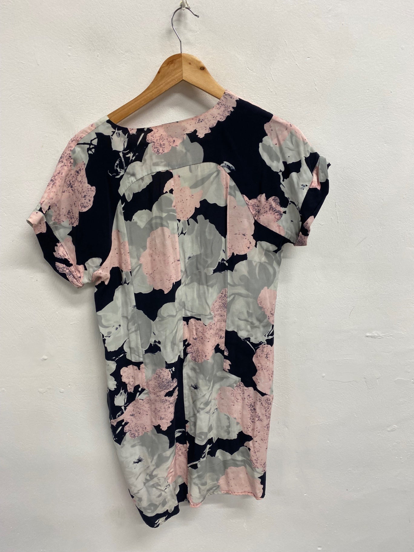 Fabulous Whistles Tunic Dress Uk 10 Pink grey floral NN505