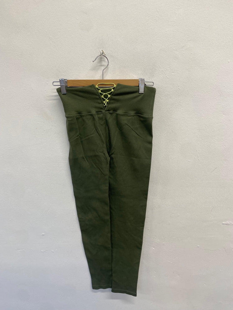 Fabulous Fabletics Leggings UK 8/10 Olive Green TA506