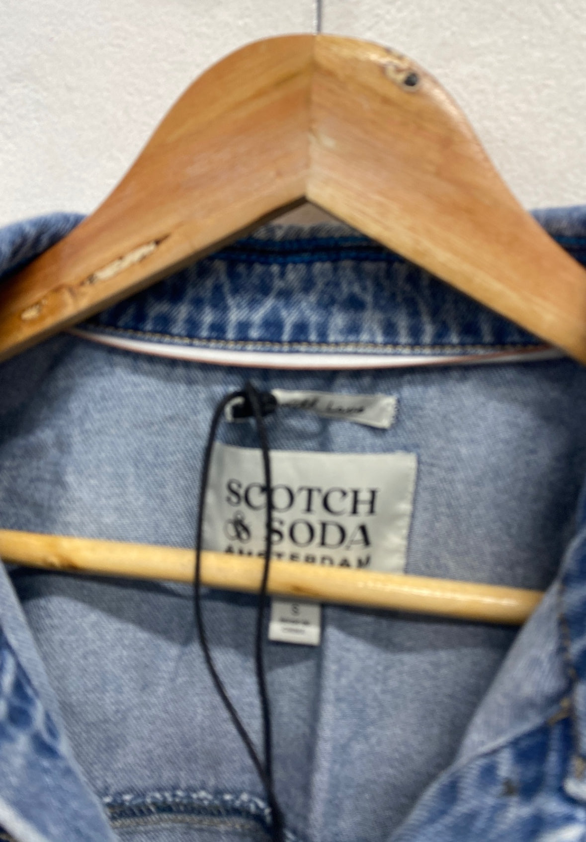 Fabulous Scotch & Soda Denim dress collared UK 8 Blue TA506