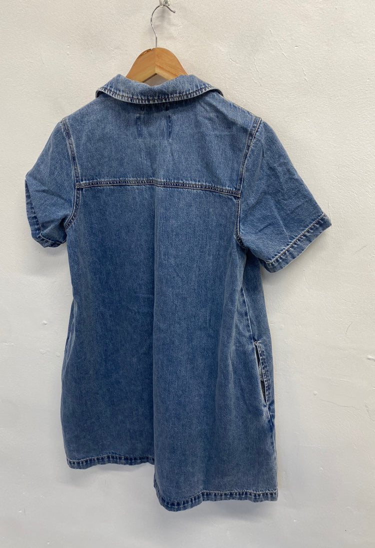 Fabulous Scotch & Soda Denim dress collared UK 8 Blue TA506
