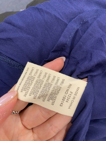 Fabulous Frnch Maxi Dress navy long lightweight UK 8 Blue SR509