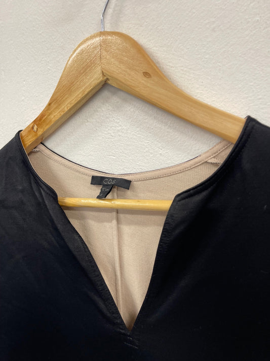 Fabulous COS loose satin Evening Party Dress UKS Black VG491