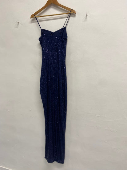 Fabulous Windsor Midi Dress Uk 10 Navy sequin party SR509