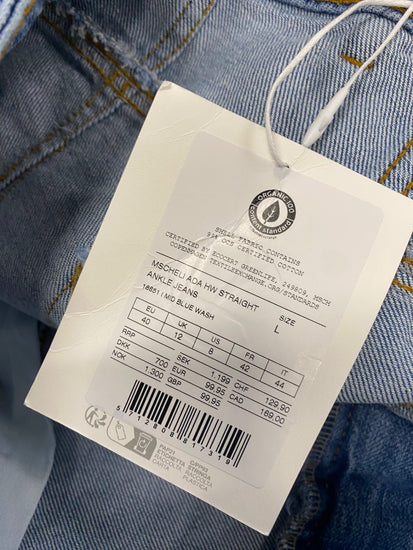 Fabulous MSCH Copenhagen Straight hem jeans UK 12 Blue SR509