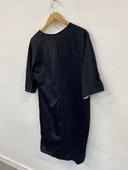 Fabulous COS loose satin Evening Party Dress UKS Black VG491