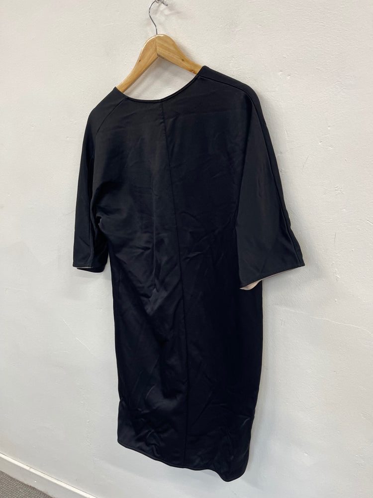 Fabulous COS loose satin Evening Party Dress UKS Black VG491