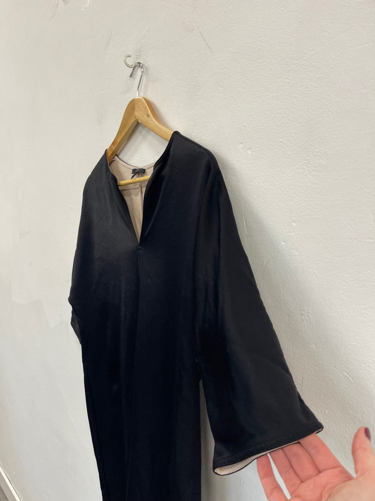 Fabulous COS loose satin Evening Party Dress UKS Black VG491