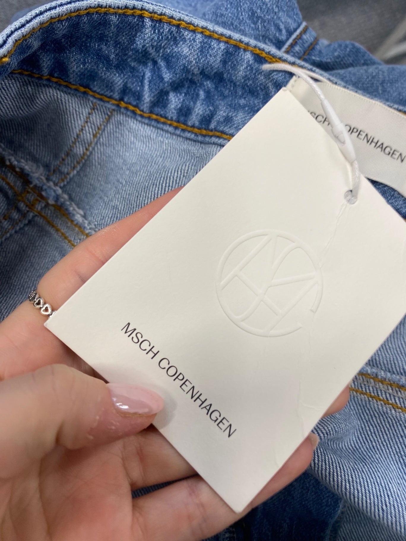 Fabulous MSCH Copenhagen Straight hem jeans UK 12 Blue SR509