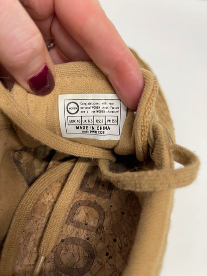 Fabulous Woden suede & mesh Sneakers UK6.5 Brown SR509