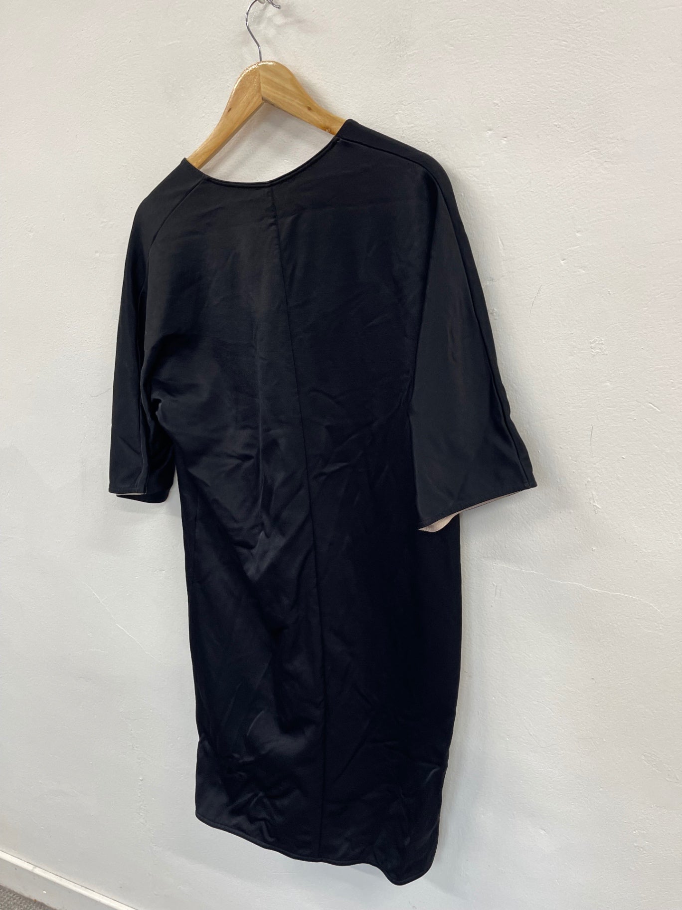 Fabulous COS loose satin Evening Party Dress UKS Black VG491