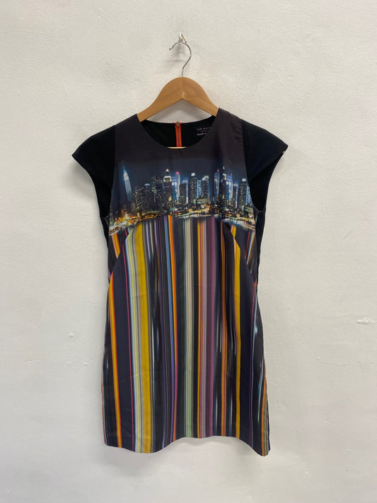 Fabulous Ted Baker nula nightlife Mini dress UK 8 Multicolor CC510