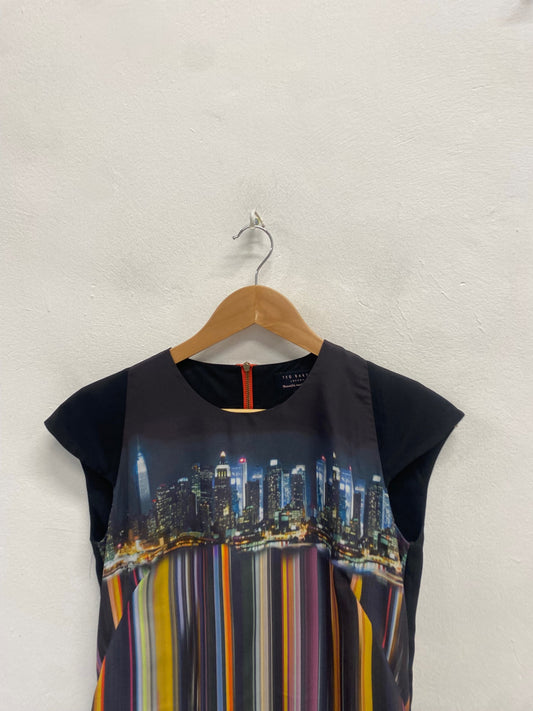 Fabulous Ted Baker nula nightlife Mini dress UK 8 Multicolor CC510