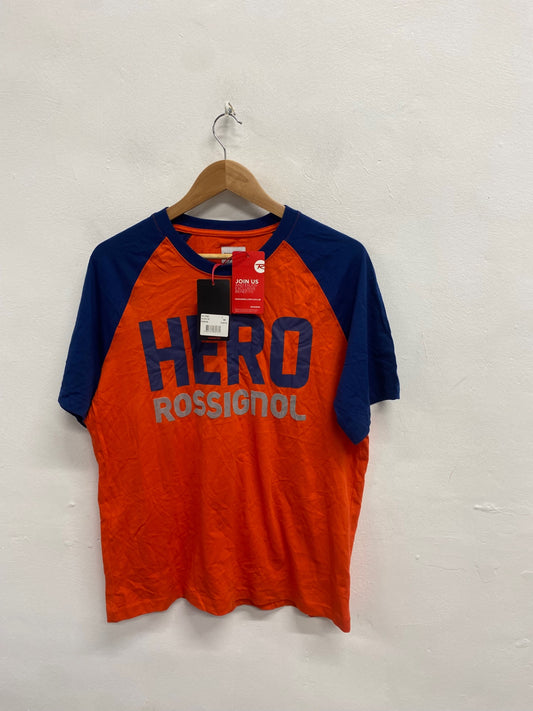 Fabulous Rossignol ski T-Shirt UK L Orange and Blue new CC510
