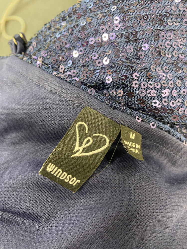 Fabulous Windsor Midi Dress Uk 10 Navy sequin party SR509