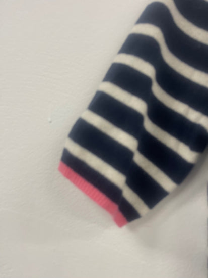 Fabulous Autograph pure cashmere Top UK8 Navy blue & white WLH511