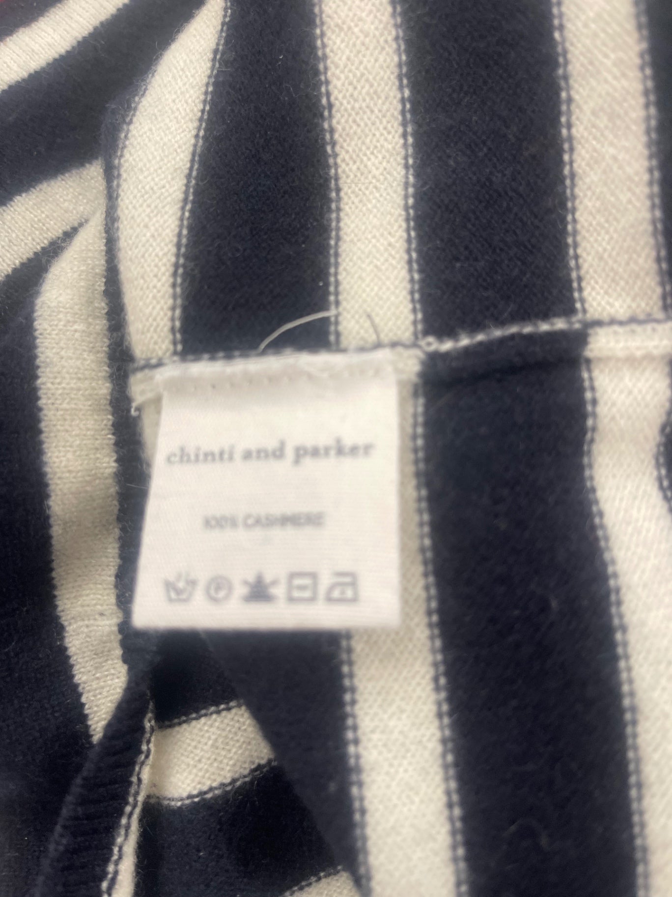 Fabulous Chinti and Parker cloudy weather Sweater UKS Navy blue and cream WLH511