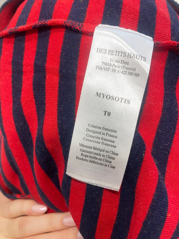 Fabulous Des petite hauts apple Long Sleeve Top UK 8 Red and navy WLH511