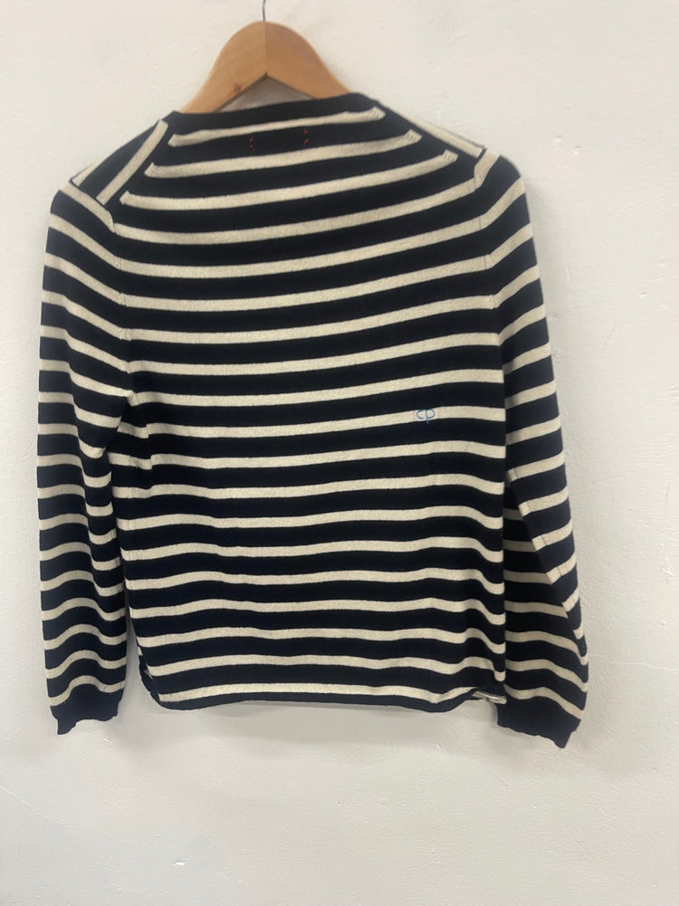 Fabulous Chinti and Parker cloudy weather Sweater UKS Navy blue and cream WLH511