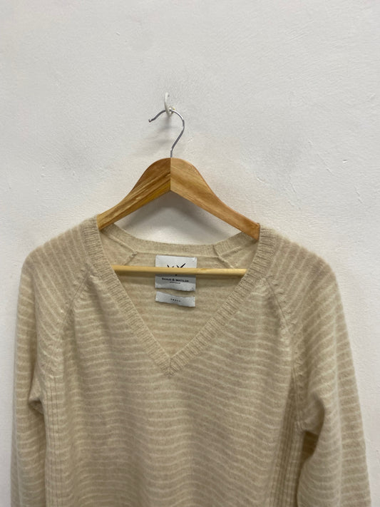 Fabulous Banjo & matilda Knitted jumper cashmere UK 8 Cream WLH511