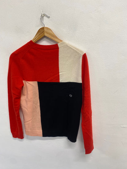 Fabulous Chinti & parker cashmere Knitted jumper UK 8 Red white black WLH511