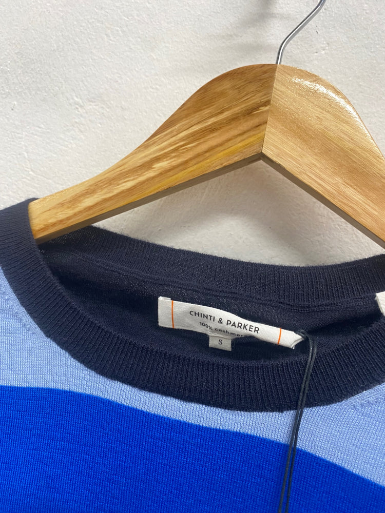 Fabulous Chinti and Parker Sweater cashmere UK 8 Multicolor striped WLH511