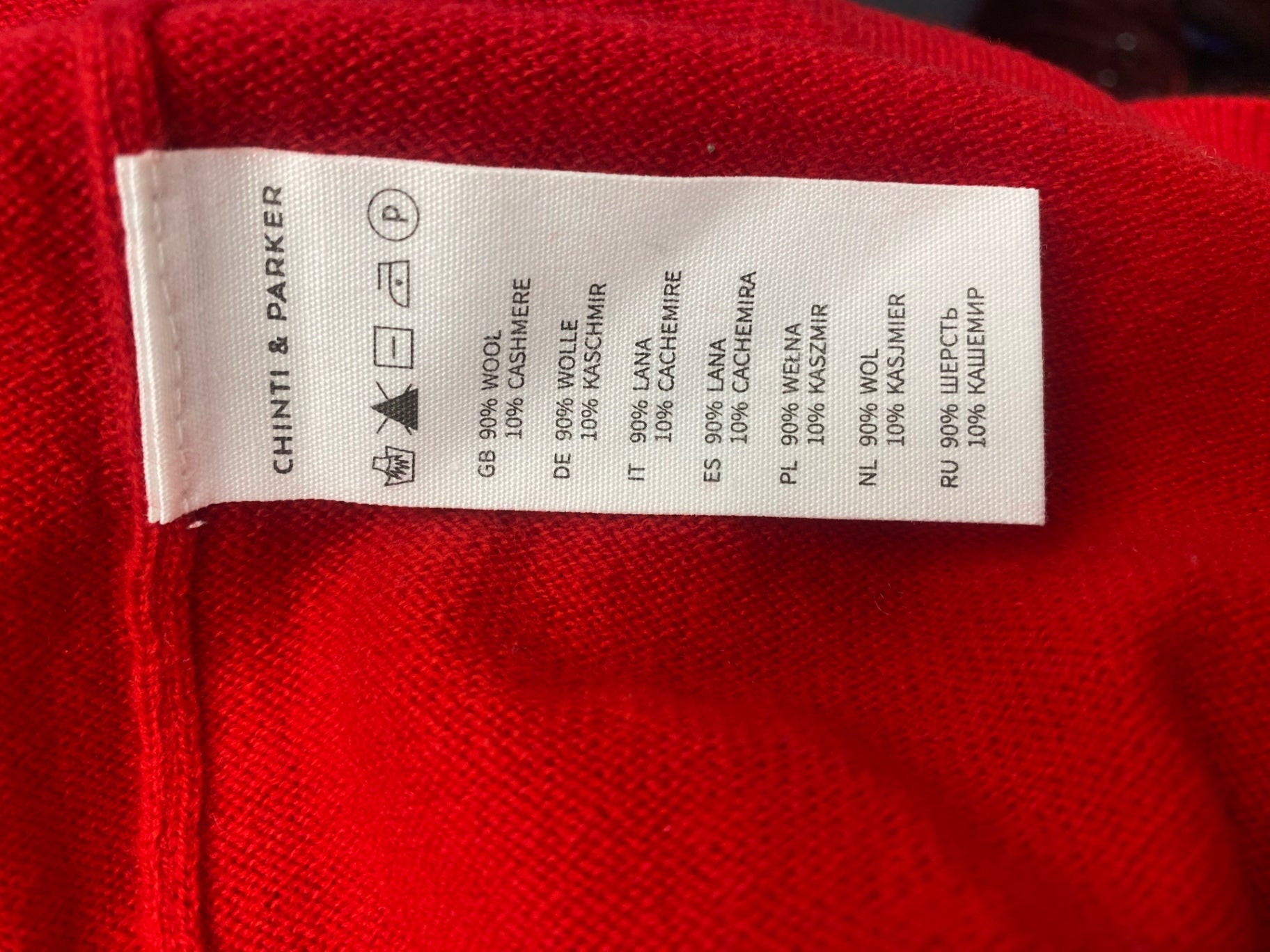 Fabulous Chinti and Parker x peanuts wool Knitted jumper UK 8 Red white WLH511