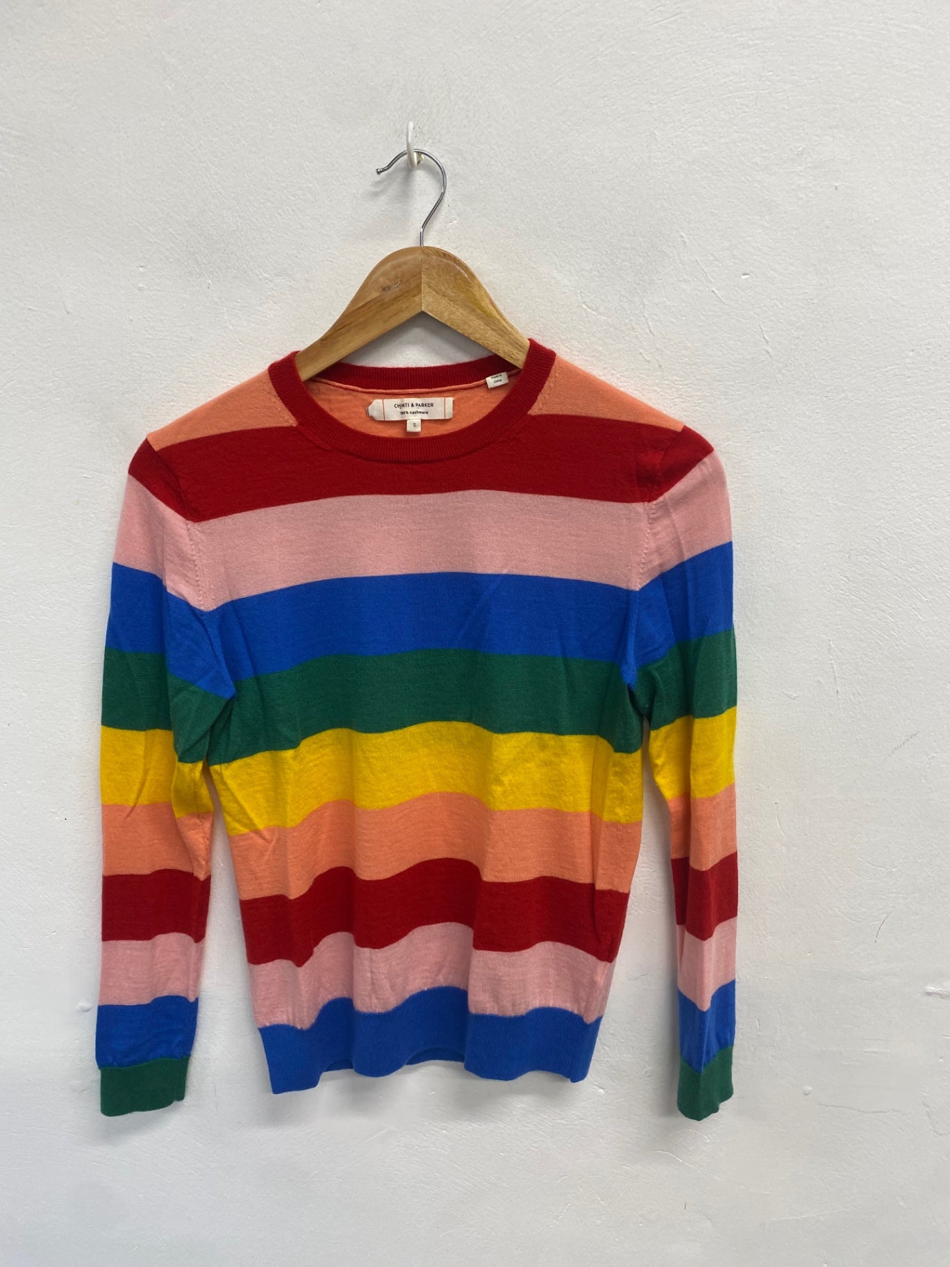 Fabulous Chinti & parker cashmere Sweater UK 8 Multicolor striped WLH511